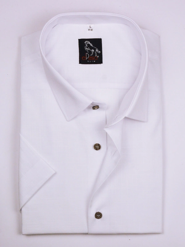  Koszula męska wizytowa elPasso – biała z delikatną strukturą