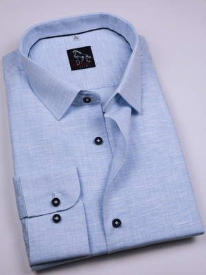 Elegancka wizytowa koszula męska, niebieska , długi rękaw