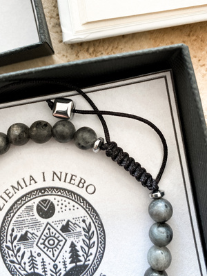 Bransoletka męska z kamieni  naturalnych  "ZIEMIA I NIEBO"