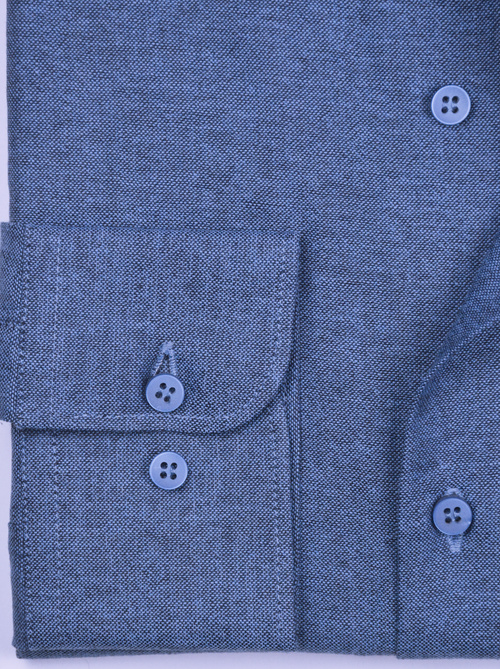  Koszula męska wizytowa elPasso – granatowa z delikatną strukturą