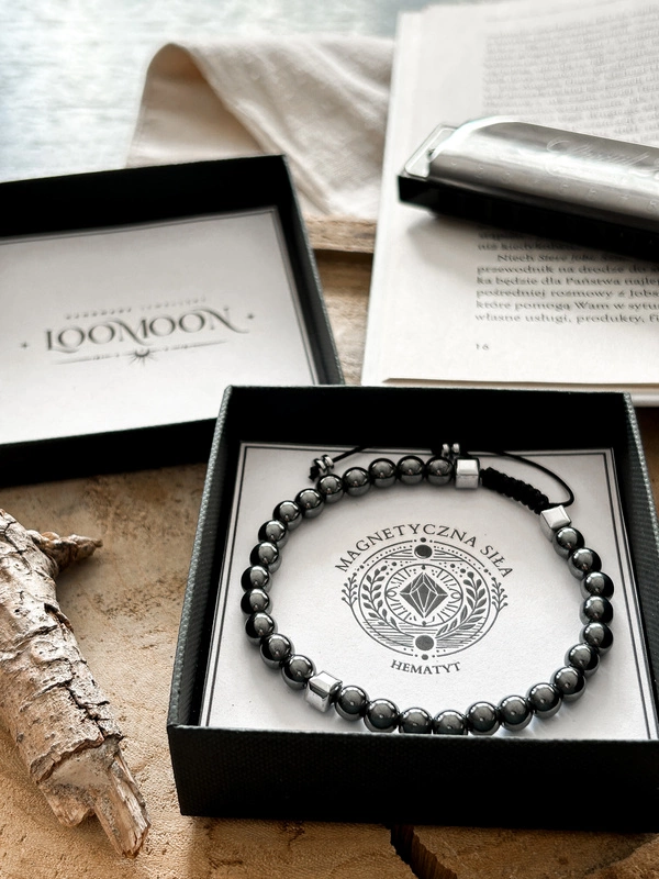 Bransoletka męska z naturalnych kamieni "MAGNETYCZNA SIŁA"