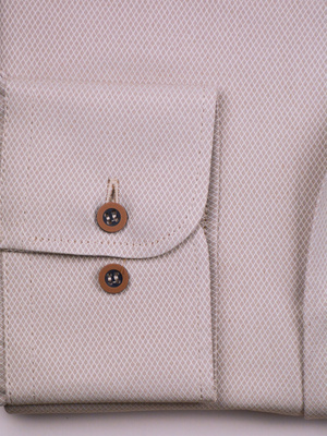  Koszula męska wizytowa elPasso – jasny beż z delikatną strukturą