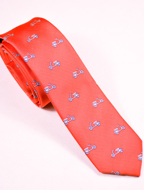 Kolorowy krawat czerwony paisley 