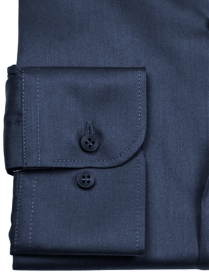 Elegancka wizytowa koszula męska, długi rękaw, grafitowa