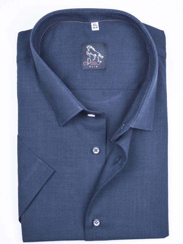  Koszula męska wizytowa elPasso – granatowa z delikatną strukturą