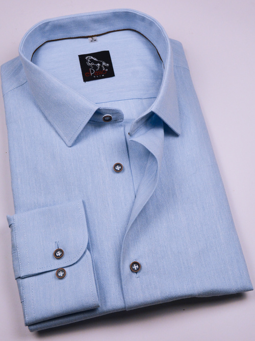  Koszula męska wizytowa elPasso – jasny błękit z delikatną strukturą