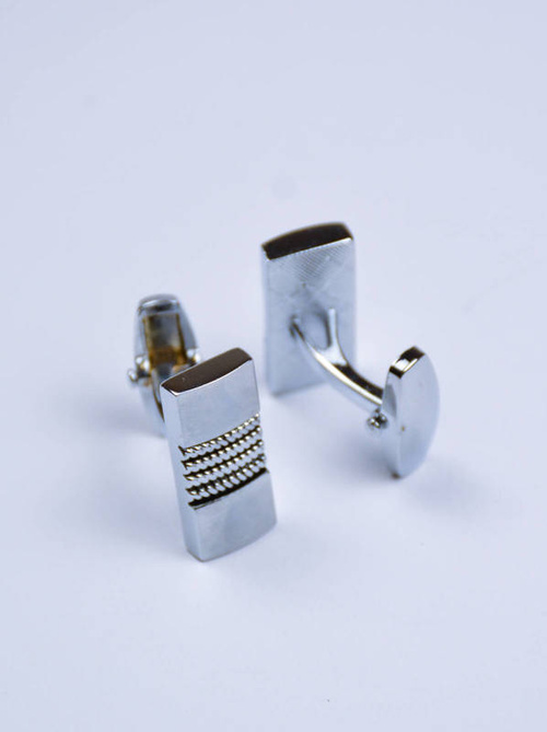 Eleganckie spinki do mankietów kolor- stal,srebro