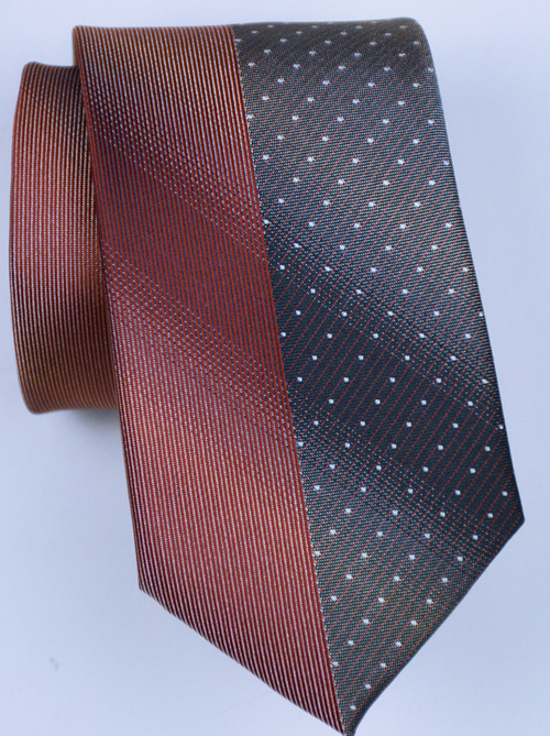 Granatowy krawat w drobne kwadraciki