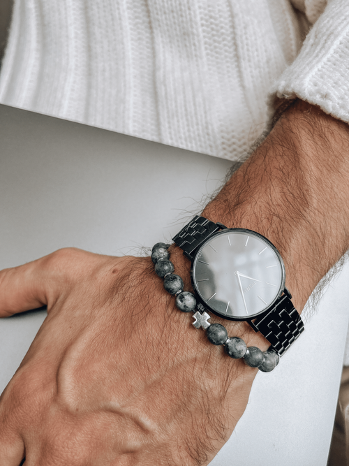 Bransoletka męska z kamieni naturalnych "NIEZŁOMNA HARMINIA"