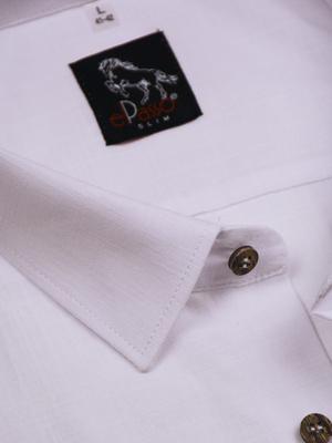  Koszula męska wizytowa elPasso – biała z delikatną strukturą