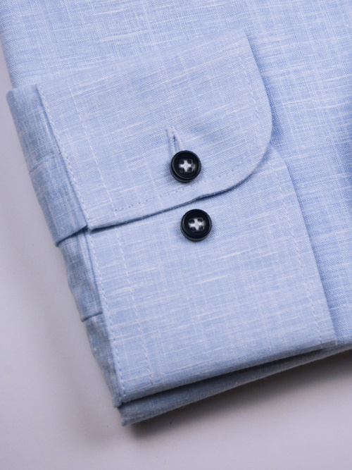 Elegancka wizytowa koszula męska, niebieska , długi rękaw