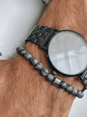 Bransoletka męska z kamieni  naturalnych  "ZIEMIA I NIEBO"