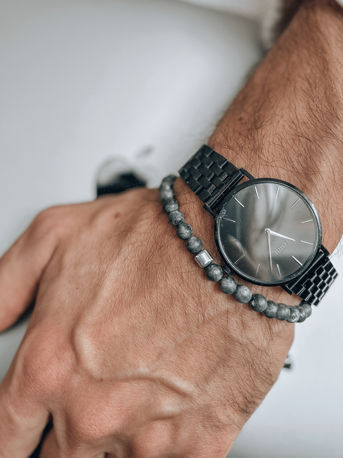 Bransoletka męska z kamieni  naturalnych  "ZIEMIA I NIEBO"