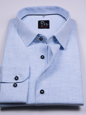 Elegancka wizytowa koszula męska, niebieska , długi rękaw