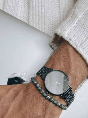 Bransoletka męska z kamieni  naturalnych  "ZIEMIA I NIEBO"