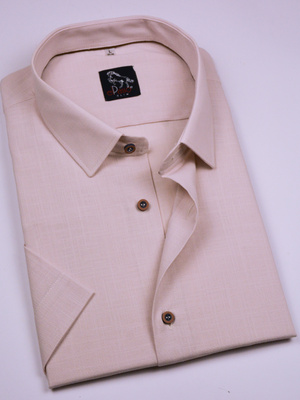  Koszula męska wizytowa elPasso – beżowa z delikatną strukturą