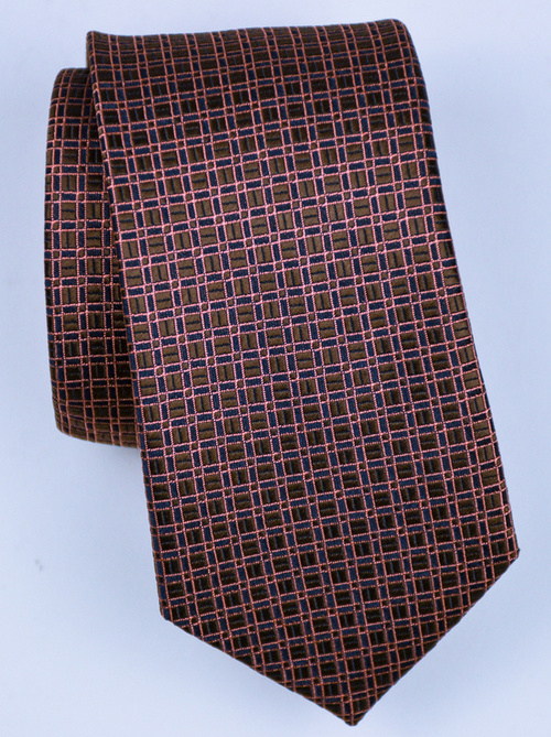 Krawat w kolorze miedzianym  