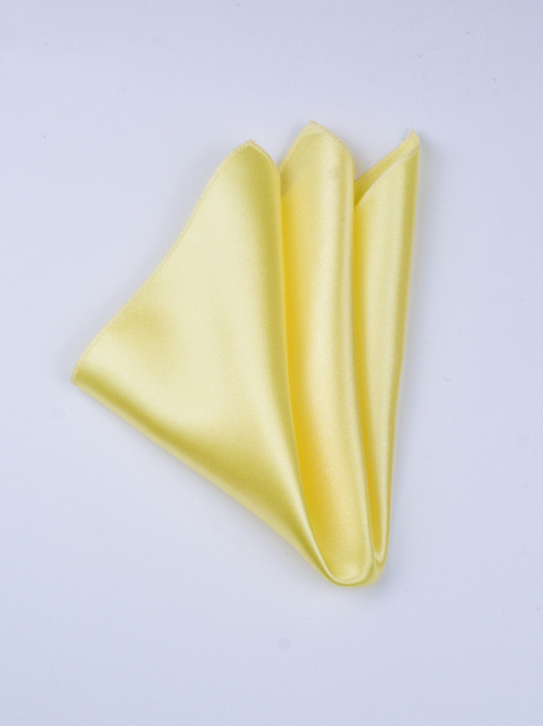 Zółta poszetka jednolita gładka