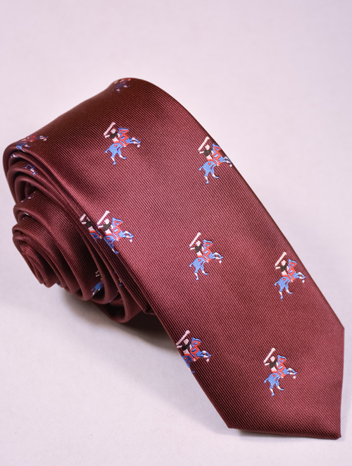 Fioletowy krawat z grafiką