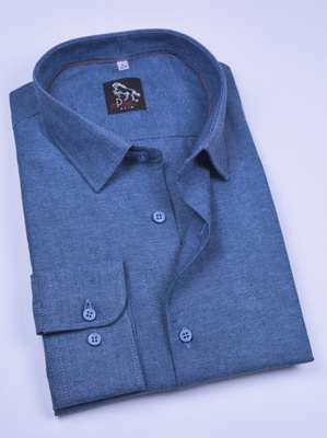  Koszula męska wizytowa elPasso – granatowa z delikatną strukturą