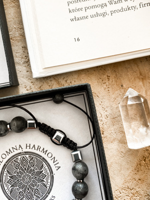 Bransoletka męska z kamieni naturalnych "NIEZŁOMNA HARMINIA"