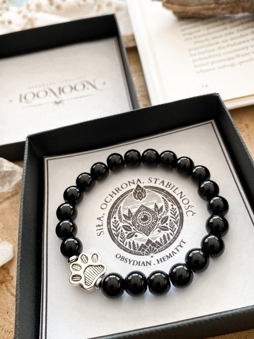 Bransoletka męska z naturalnych kamieni SIŁA, OCHRONA ,STABILNOŚĆ""