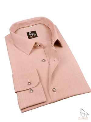 Koszula męska wizytowa beżowa, piaskowa