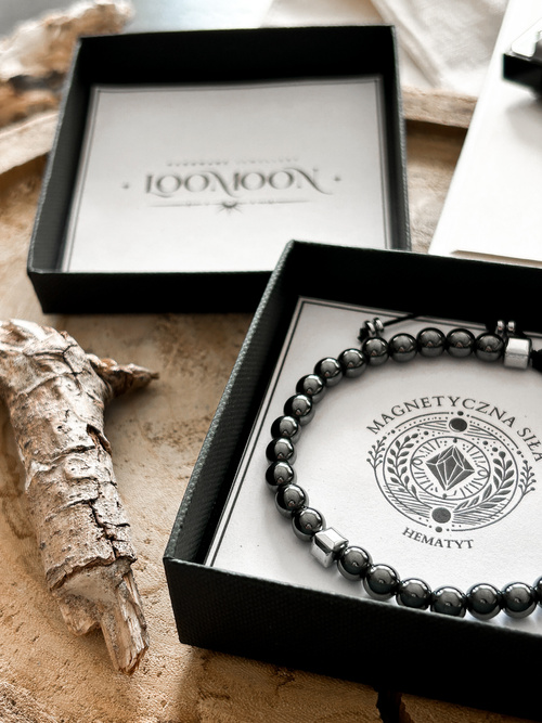 Bransoletka męska z naturalnych kamieni "MAGNETYCZNA SIŁA"