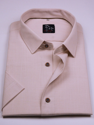  Koszula męska wizytowa elPasso – beżowa z delikatną strukturą