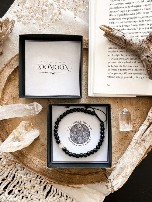 Bransoletka męska z naturalnych kamieni "SIŁA I NIE ZŁOMNOŚĆ"