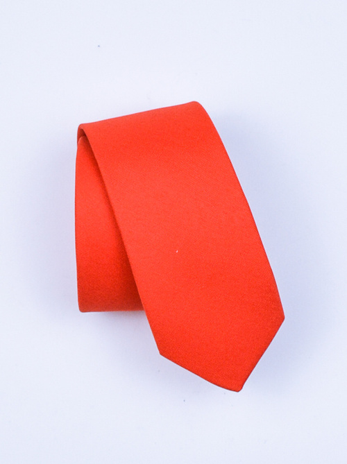 Czerwony krawat męski gładki jednolity