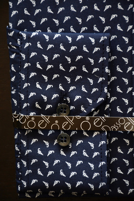 KOSZULA GRANATOWA z NADRUKIEM