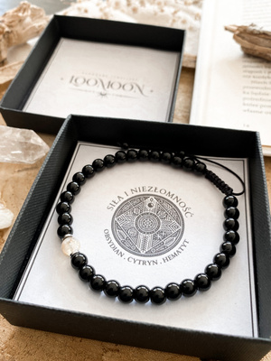 Bransoletka męska z naturalnych kamieni "SIŁA I NIE ZŁOMNOŚĆ"