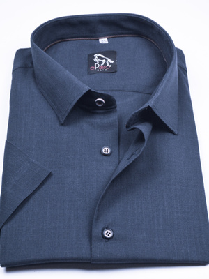 Koszula męska wizytowa elPasso – granatowa z delikatną strukturą