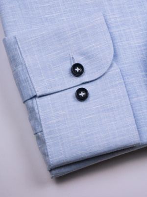 Elegancka wizytowa koszula męska, niebieska , długi rękaw