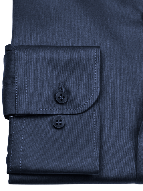 Elegancka wizytowa koszula męska, długi rękaw, grafitowa